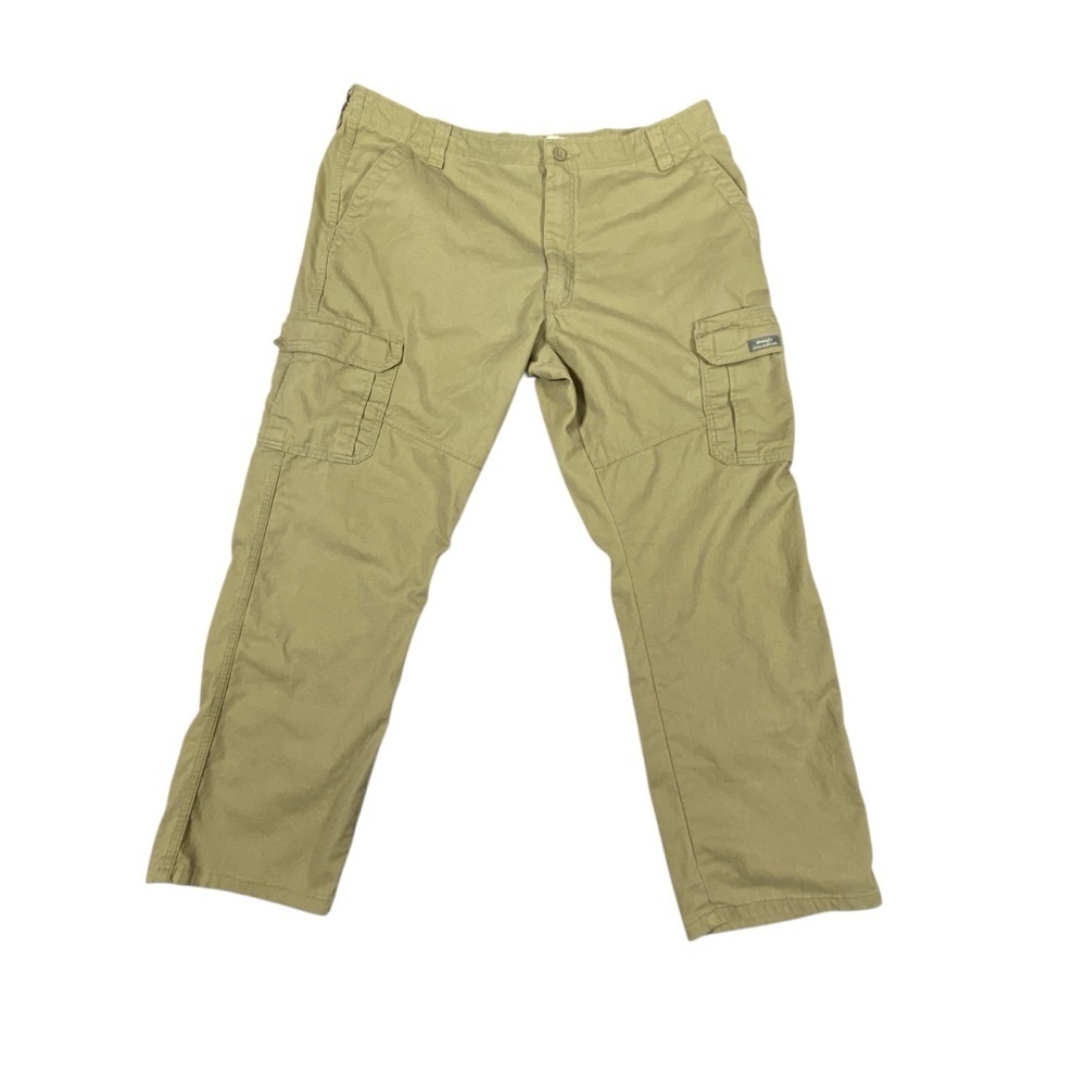 Wrangler Relaxed Fit Cargo Pants Men's 40x30 Khaki Beige Rugged Utility Casual
